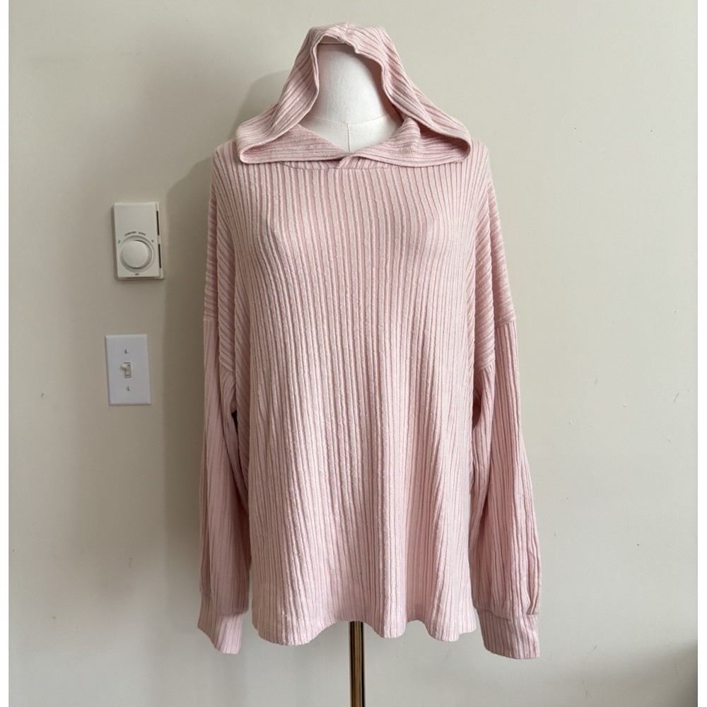 American Eagle Womens Large Oversized Hoodie Light Pink Casual Athleisure Lounge